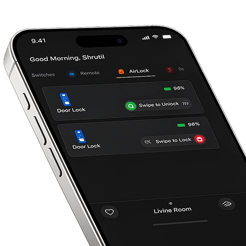 Smart door control screen