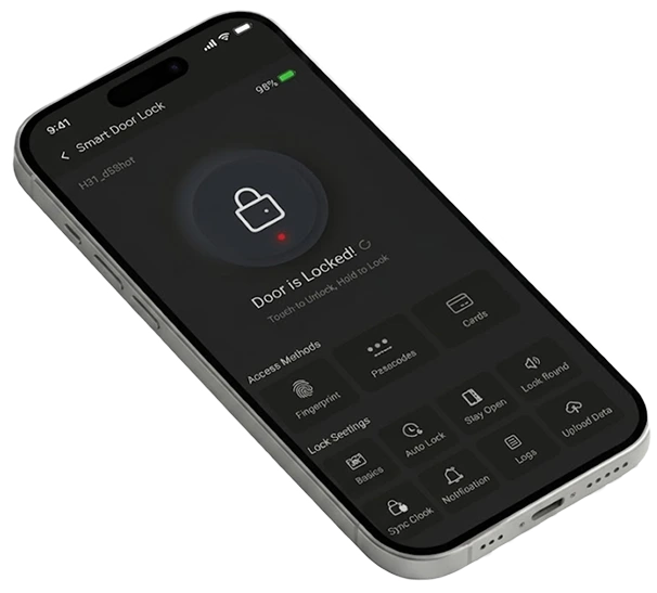 Door and battery status screen